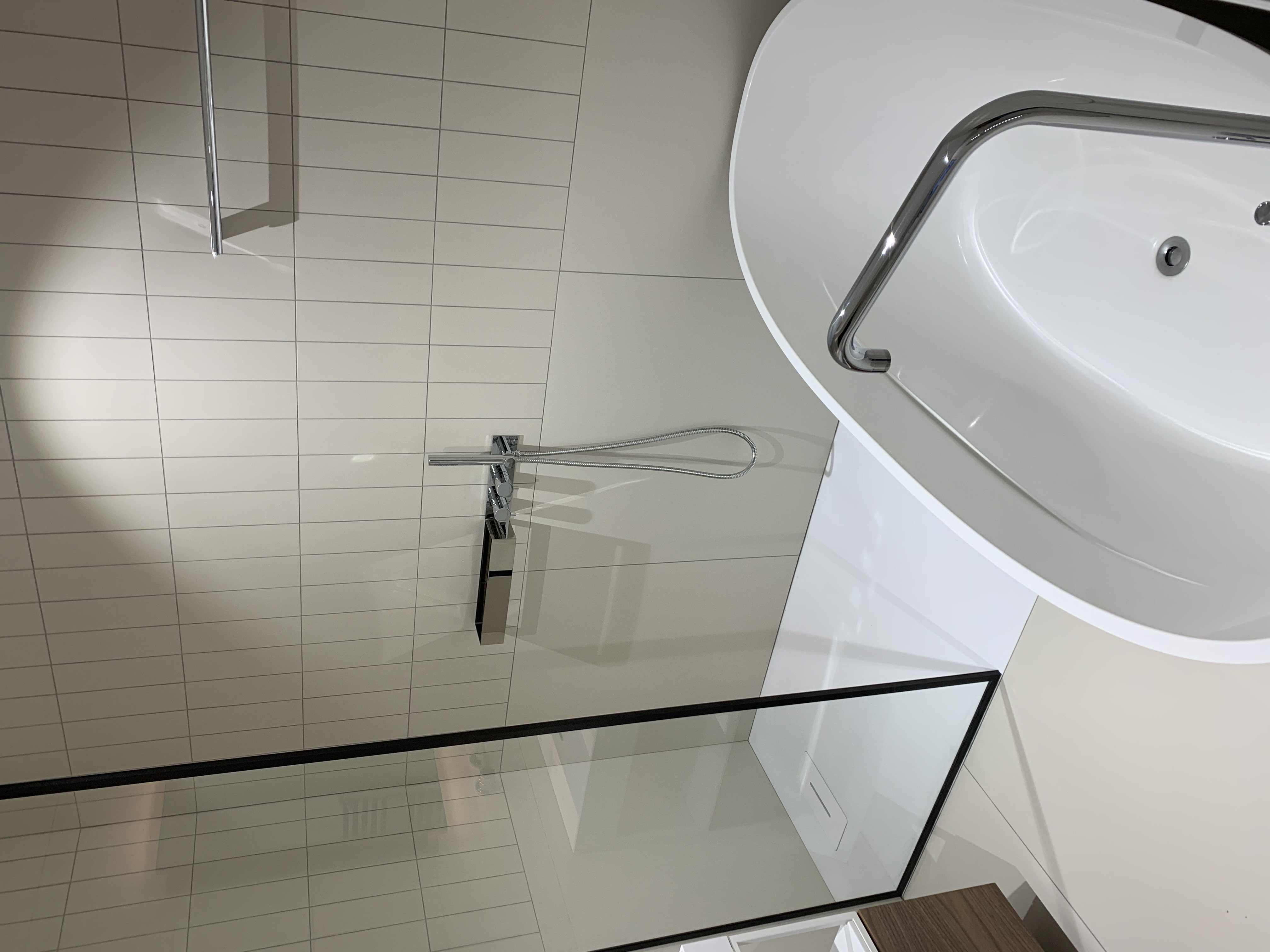 Bathroom installation detail and plumbing